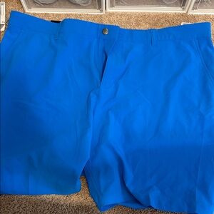 adidas Men's Vibrant Blue Flat Front Shorts